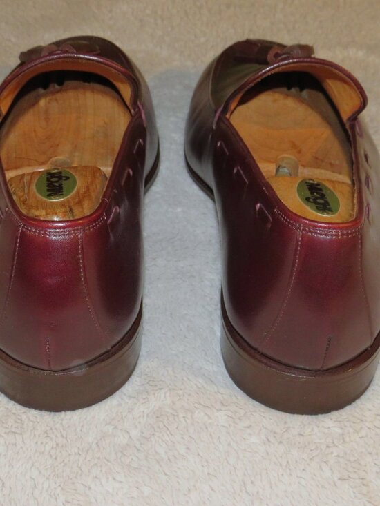 E. Vogel Bespoke Burgundy Moccasin Tassel Loafers 11 EE